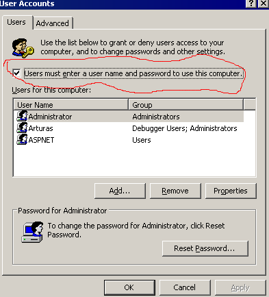 netplwiz