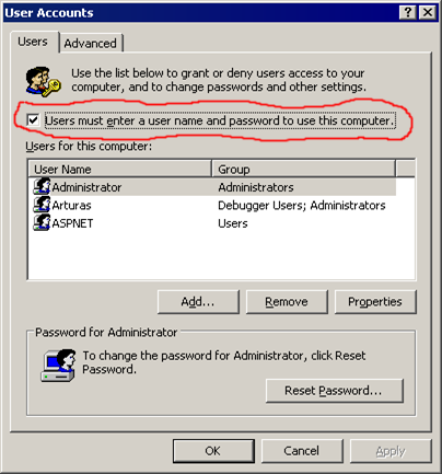 User Accounts